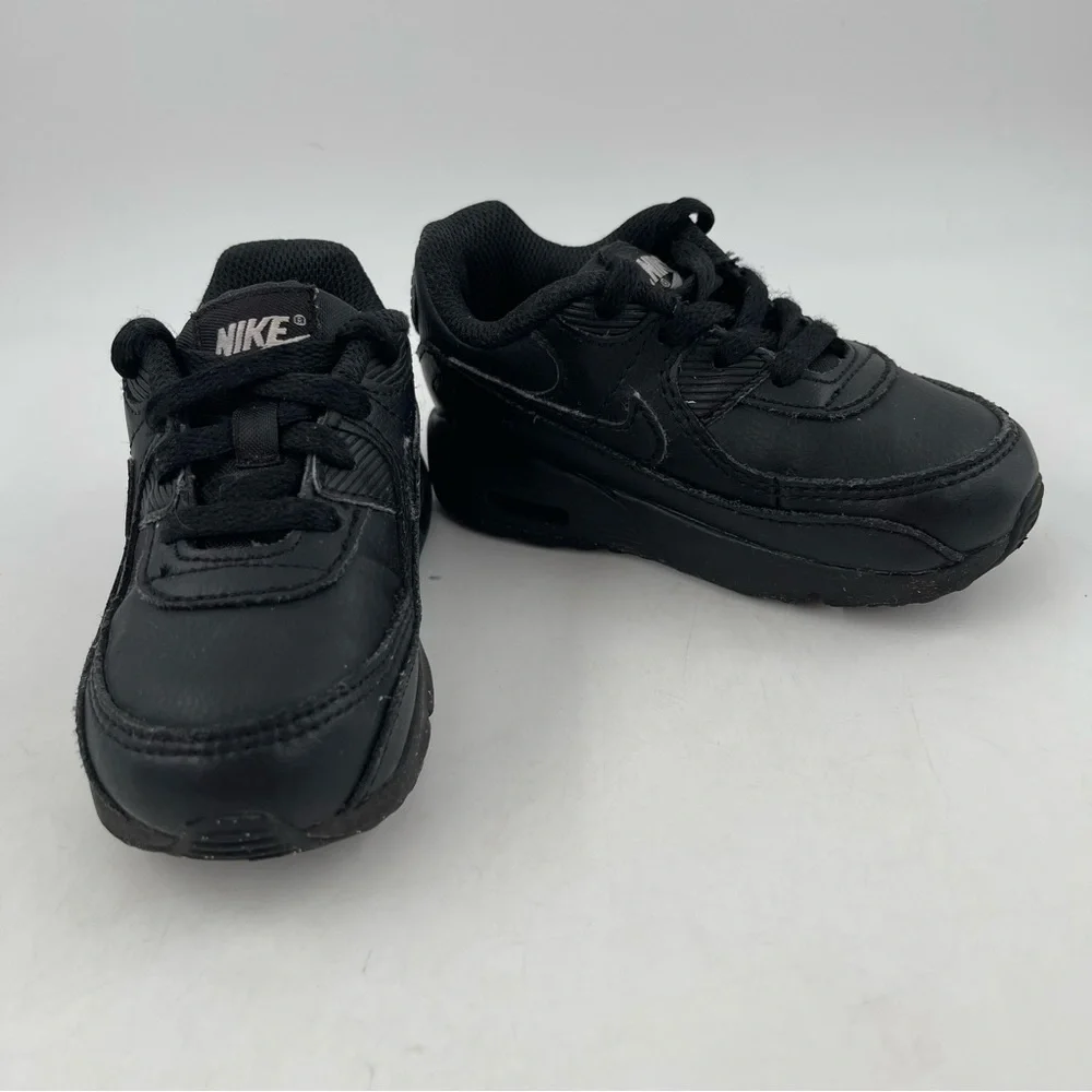Nike Infant Air Max 90 LTR Triple Black Casual Athletic Shoes - Size 7 C